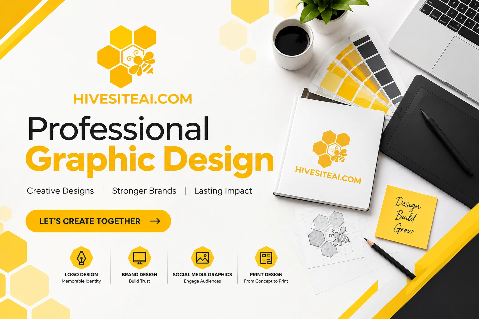 Professional Graphic Design Services from Hive Site AI